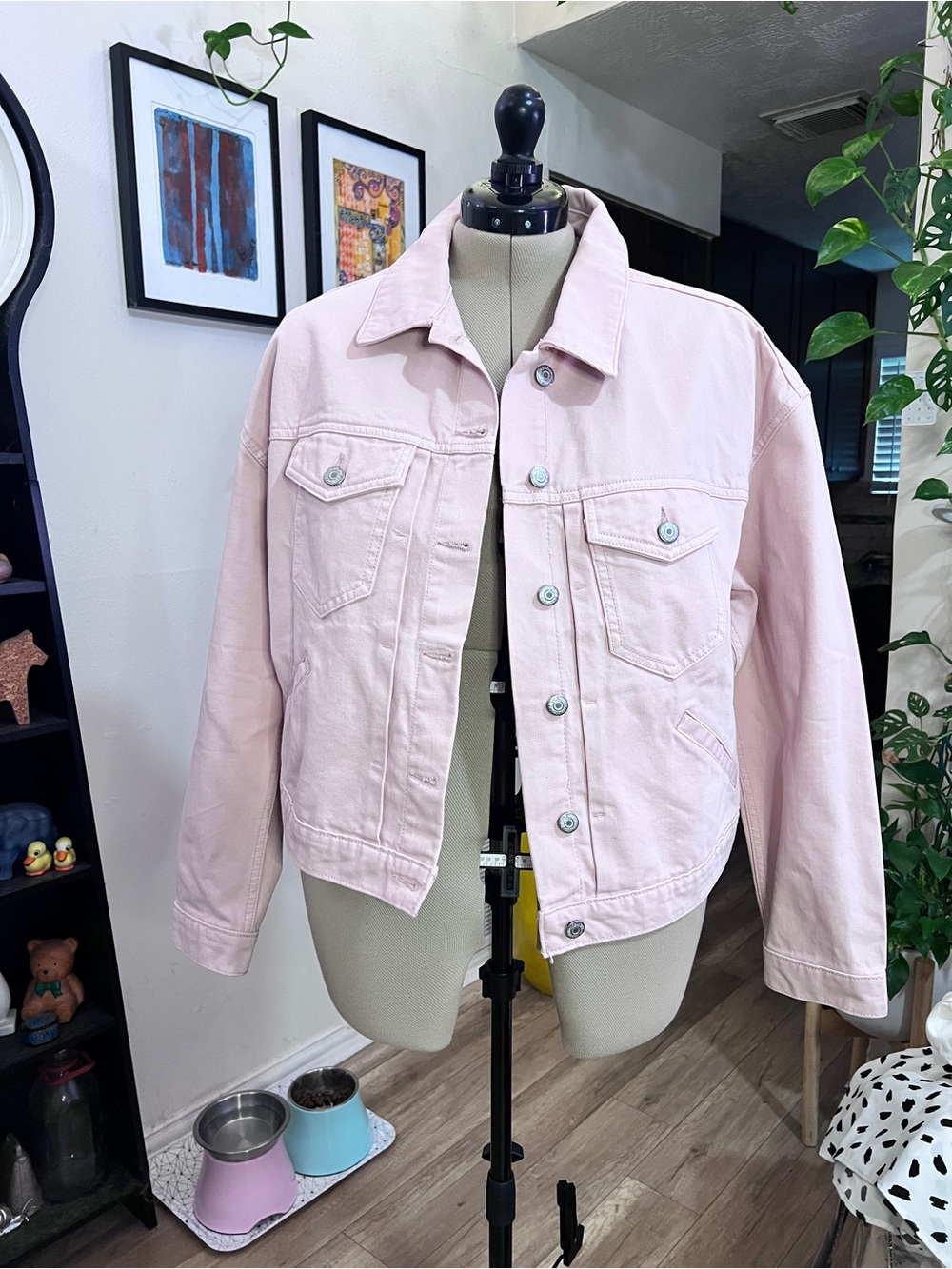 Old Navy Light Pink Denim Jean Jacket